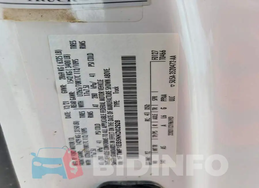 1FTMF1EB5NKD02928 Photo# 13