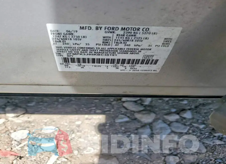2FMPK3J95KBC35191 Photo# 12