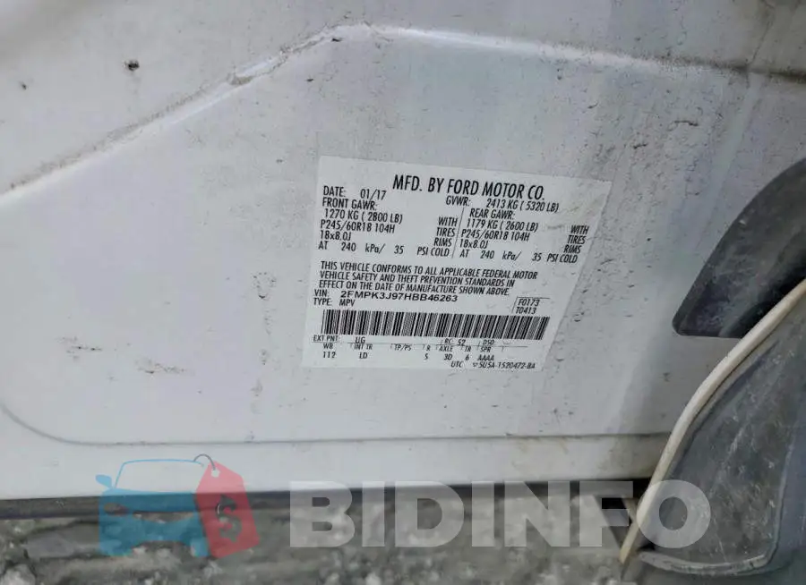 2FMPK3J97HBB46263 Photo# 14