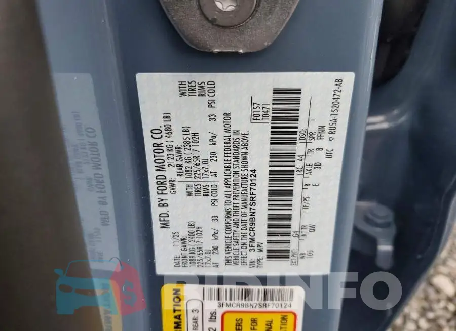 3FMCR9BN7SRF70124 Photo# 13
