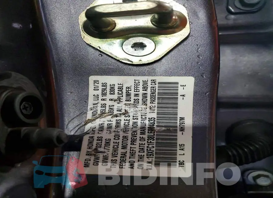 19XFC1F38LE004835 Photo# 13