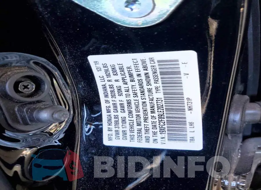 19XFC2F89LE202731 Photo# 12