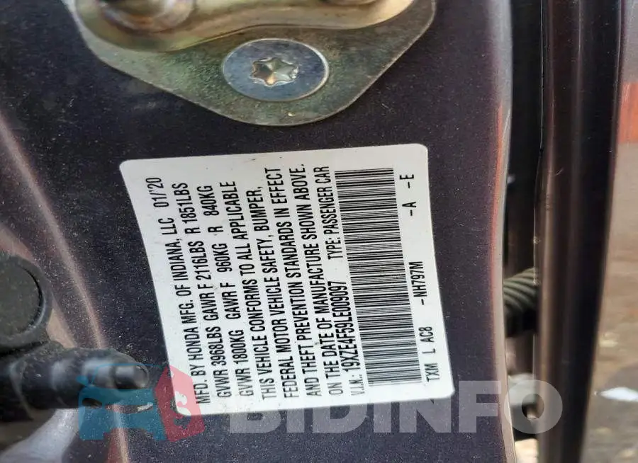 19XZE4F59LE009097 Photo# 12