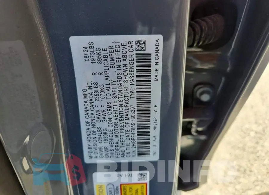 2HGFE4F86SH303297 Photo# 13