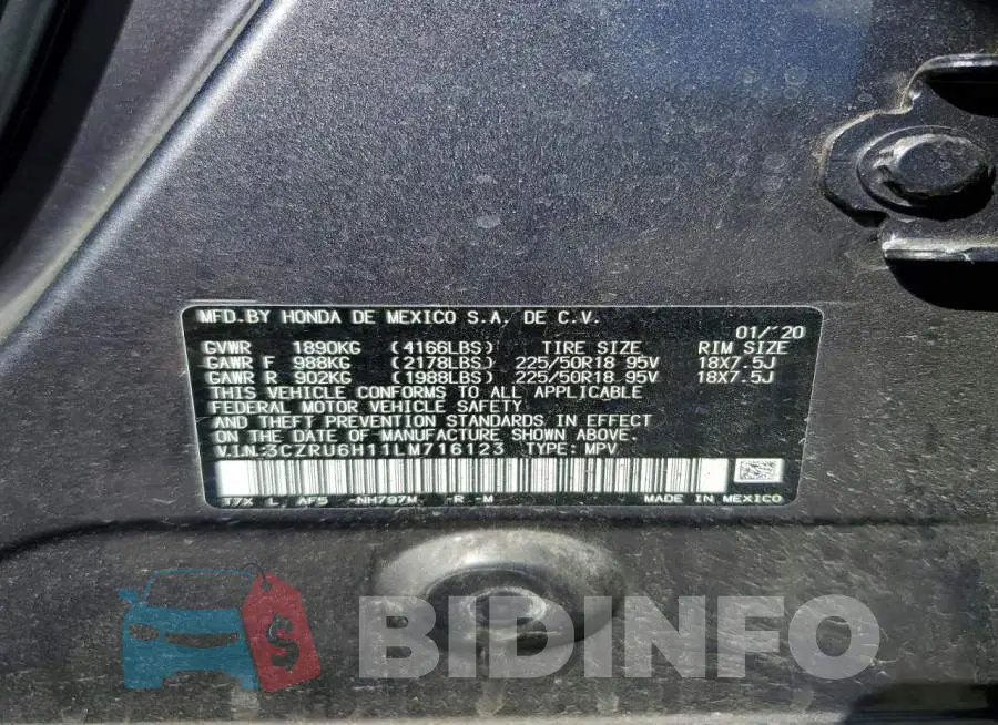 3CZRU6H11LM716123 Photo# 12