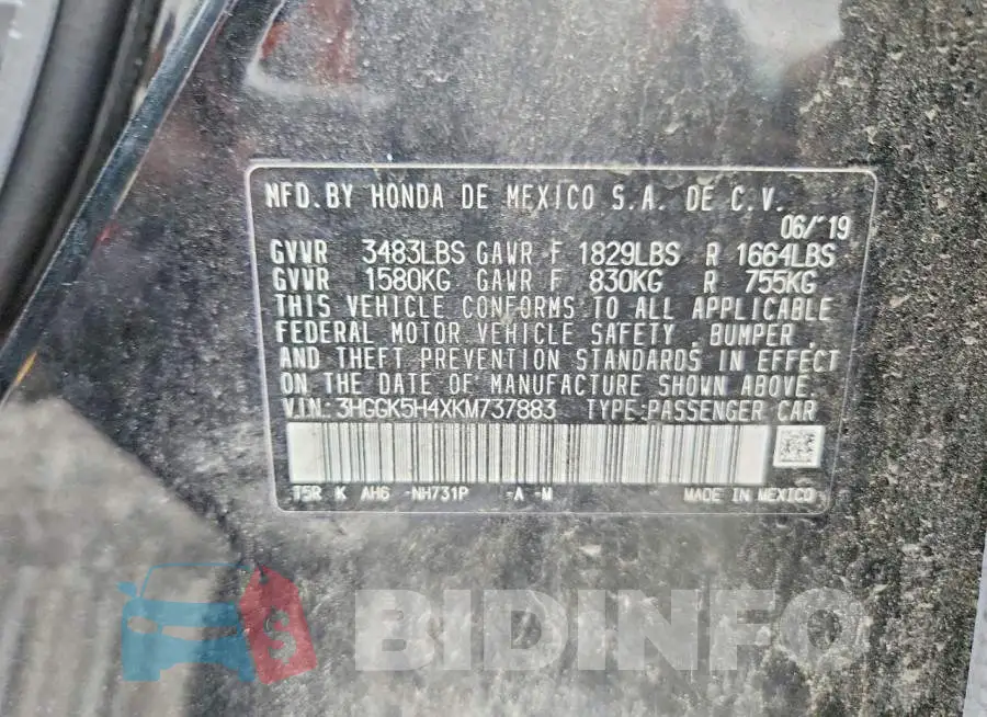 3HGGK5H4XKM737883 Photo# 12