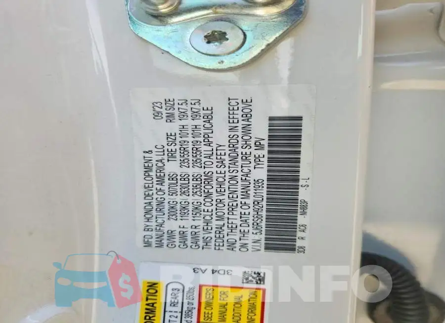 5J6RS6H92RL011935 Photo# 13