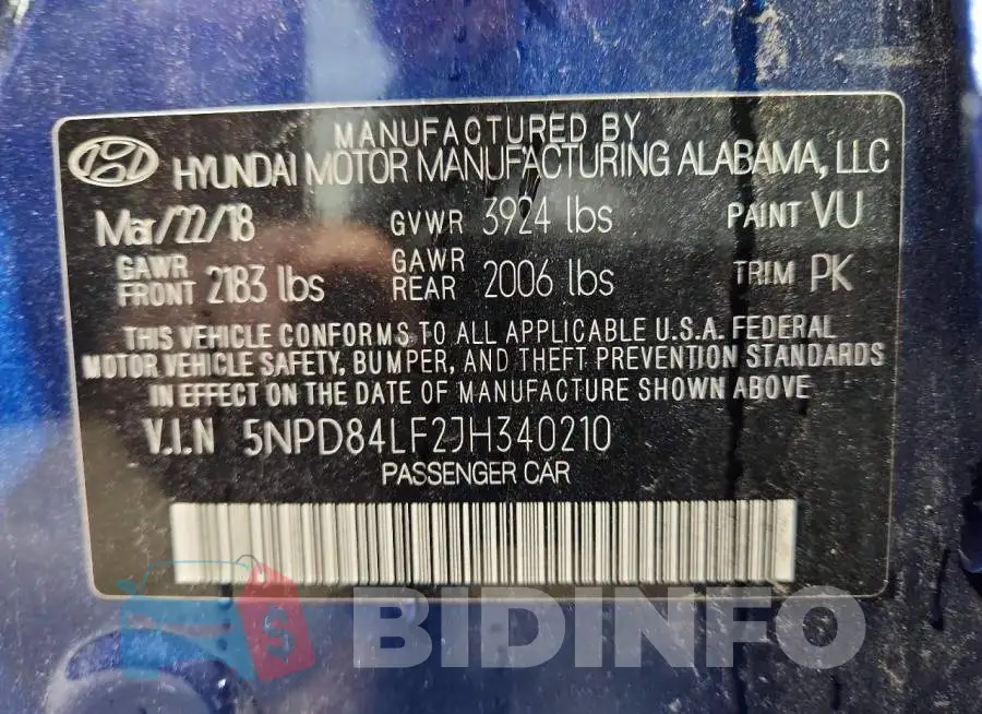 5NPD84LF2JH340210 Photo# 12