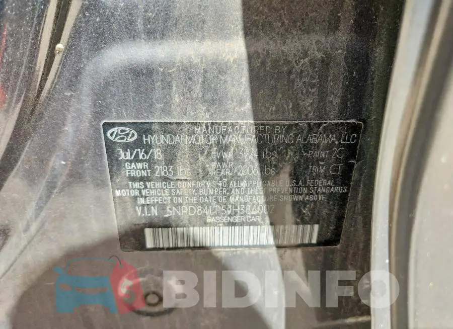 5NPD84LF5JH386002 Photo# 12