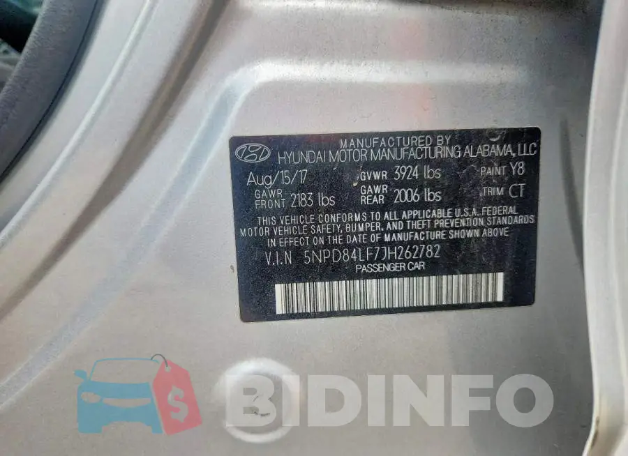 5NPD84LF7JH262782 Photo# 13