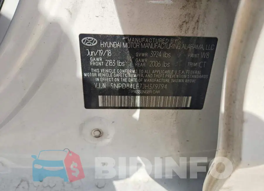 5NPD84LF7JH379794 Photo# 12