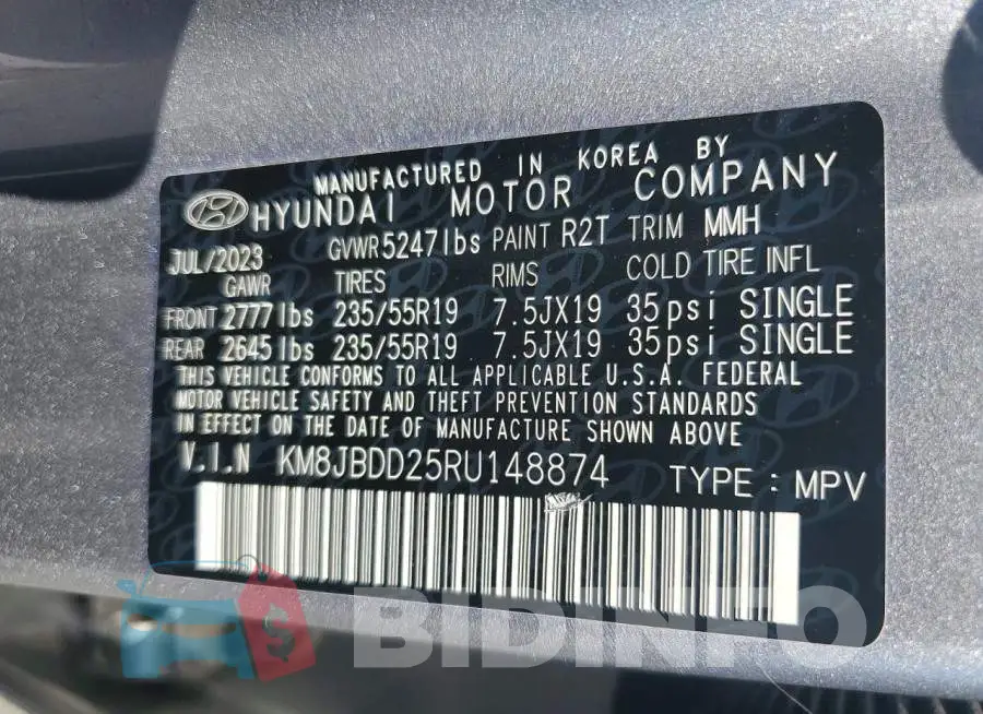 KM8JBDD25RU148874 Photo# 13