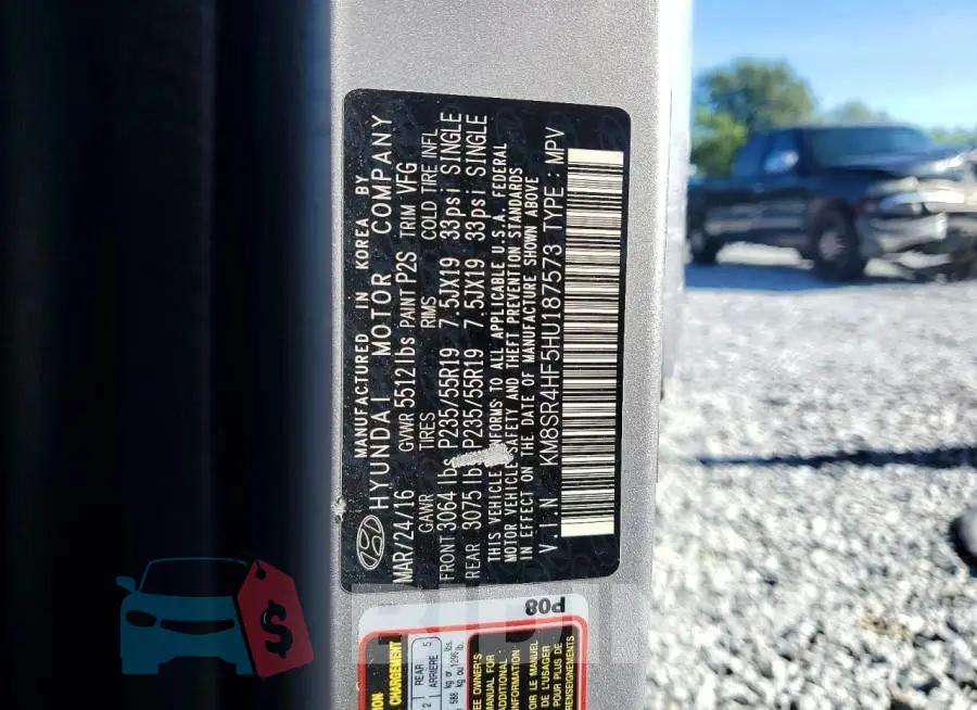 KM8SR4HF5HU187573 Photo# 13