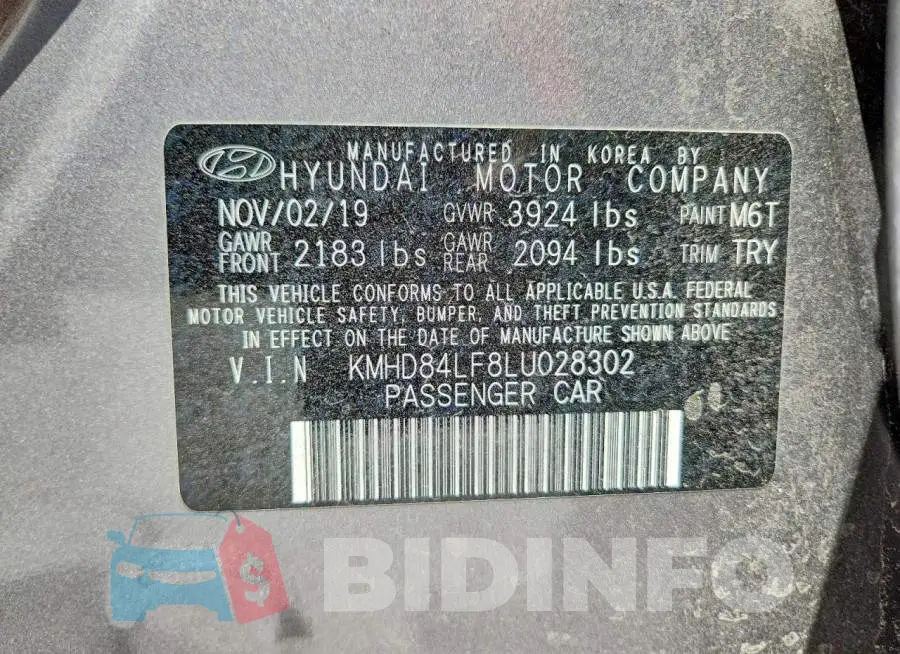 KMHD84LF8LU028302 Photo# 12