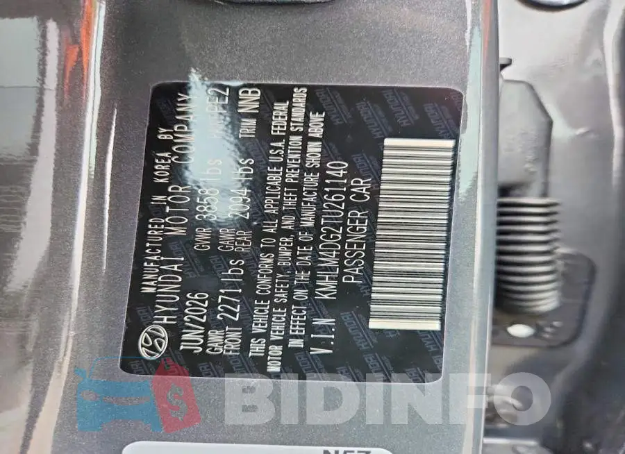 KMHLM4DG2TU261140 Photo# 12