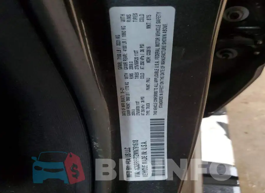 1C6SRFFT2MN791618 Photo# 12