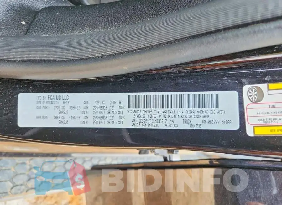 1C6SRFFT9LN131817 Photo# 12