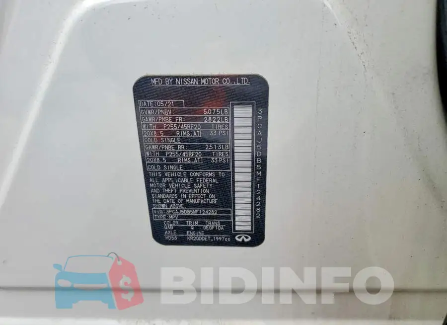 3PCAJ5DB5MF124282 Photo# 14