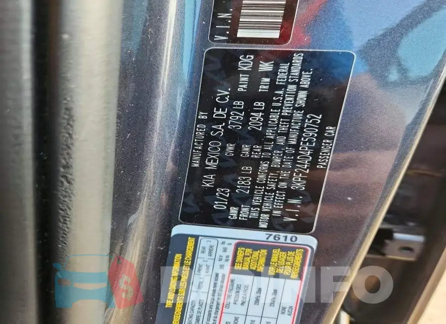 3KPF24AD4PE590752 Photo# 12