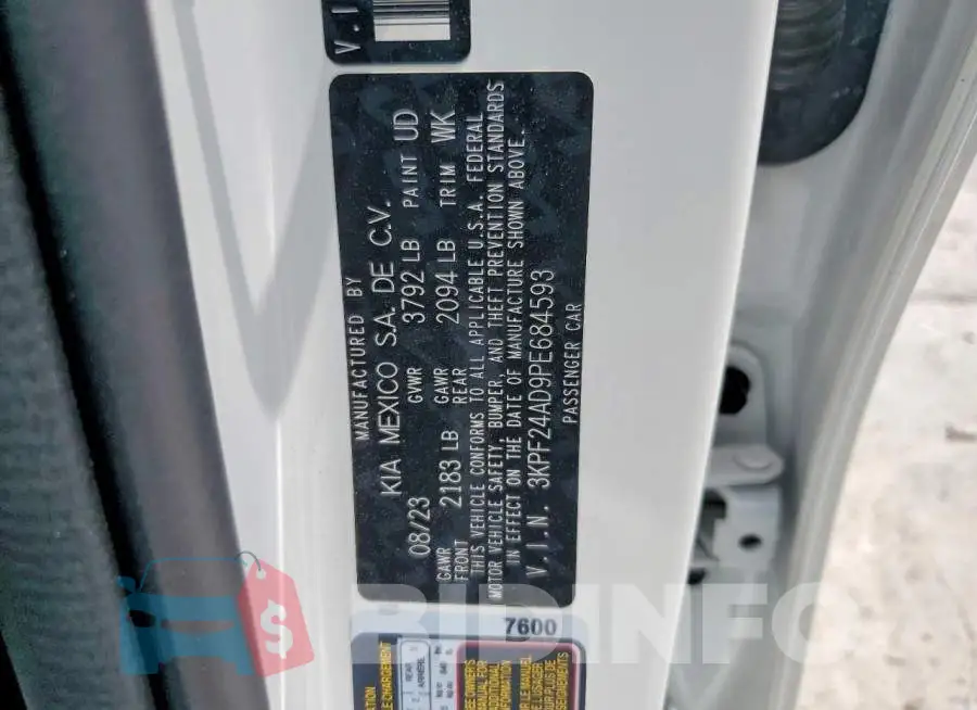 3KPF24AD9PE684593 Photo# 13