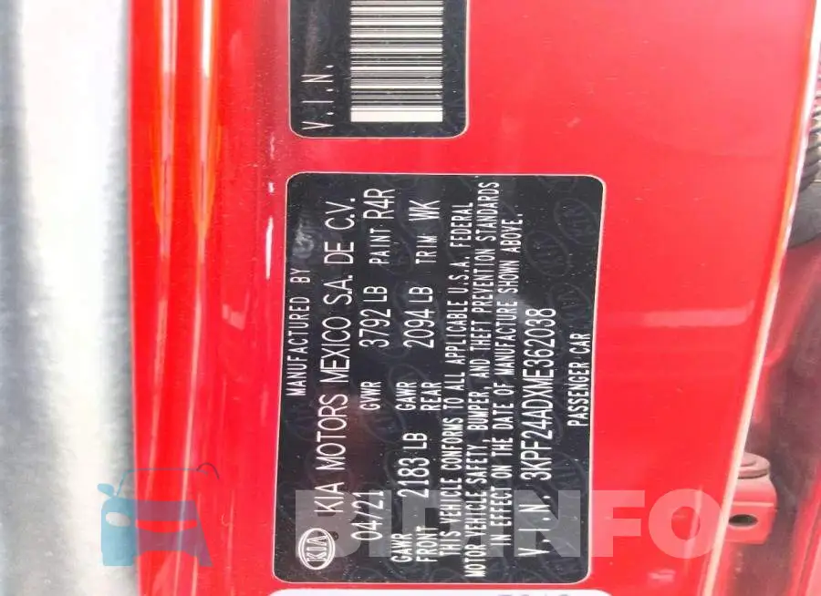 3KPF24ADXME362038 Photo# 12