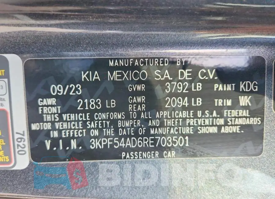 3KPF54AD6RE703501 Photo# 13