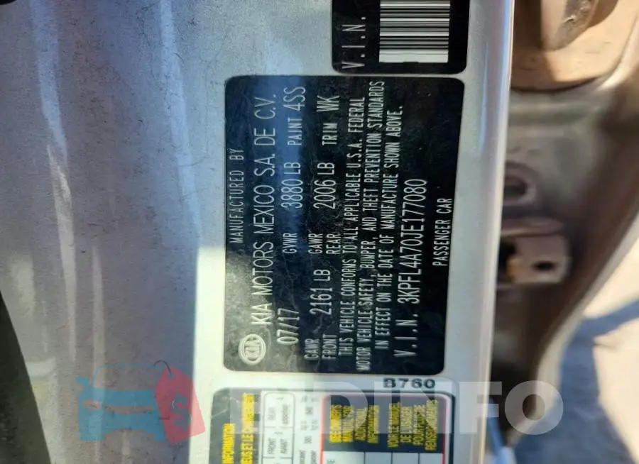 3KPFL4A70JE177080 Photo# 12
