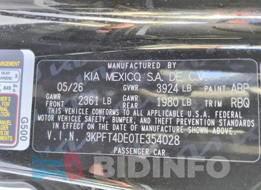 3KPFT4DE0TE354028 Photo# 12