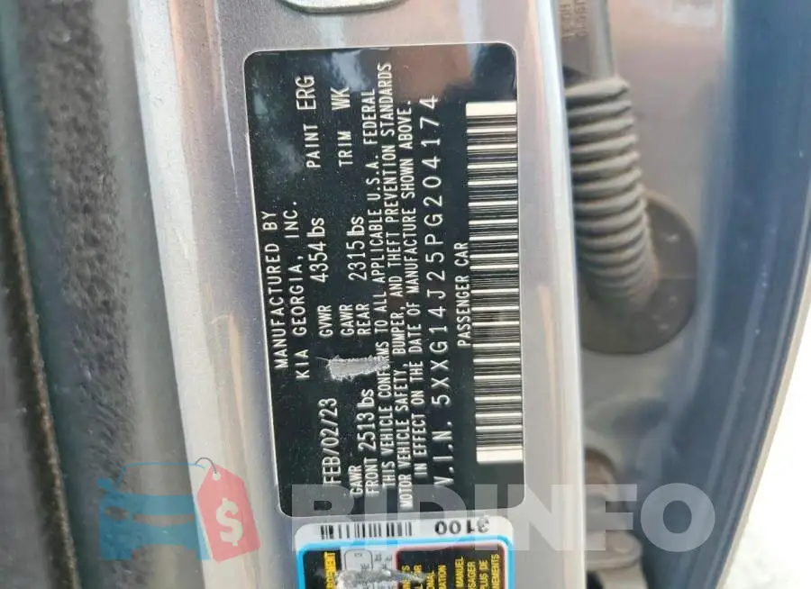 5XXG14J25PG204174 Photo# 13