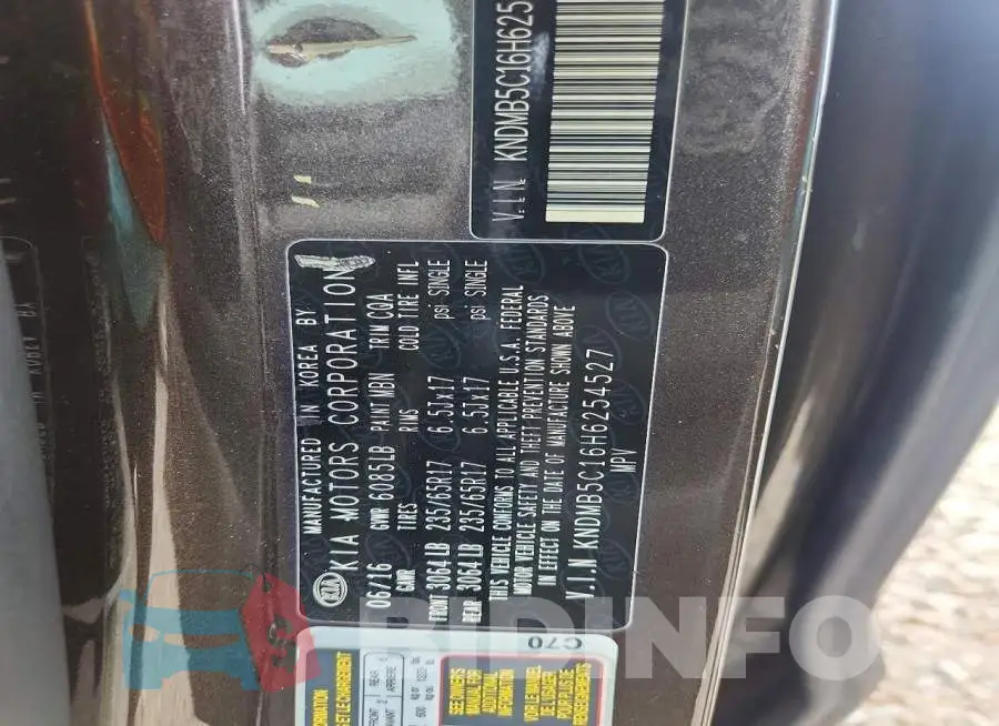 KNDMB5C16H6254527 Photo# 13