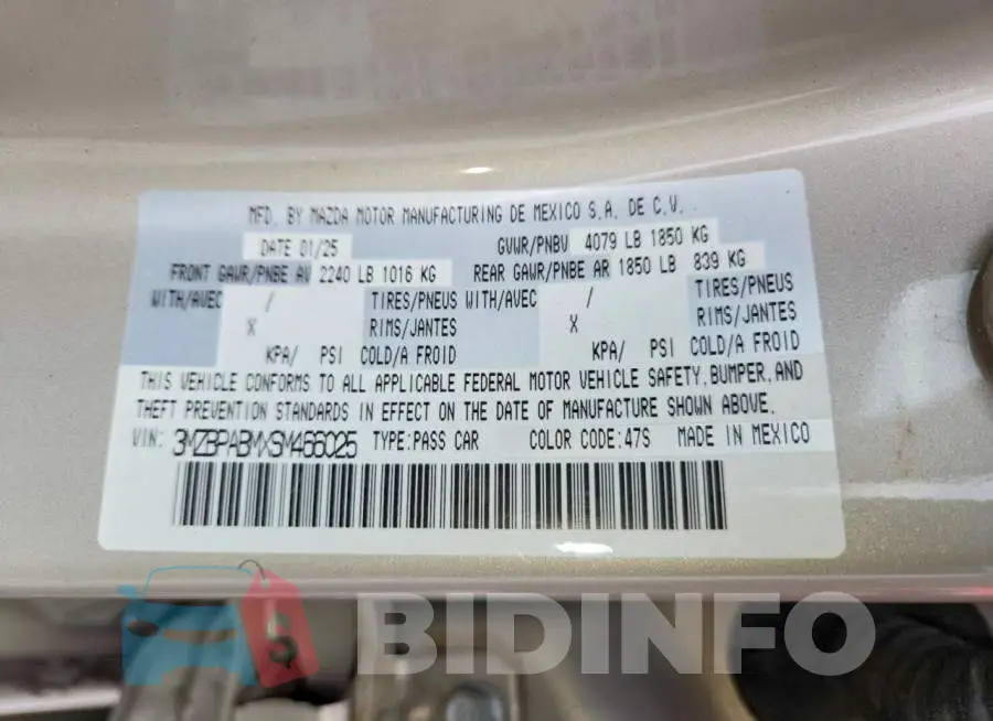 3MZBPABMXSM466025 Photo# 12