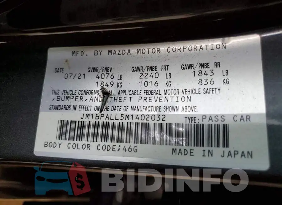JM1BPALL5M1402032 Photo# 12