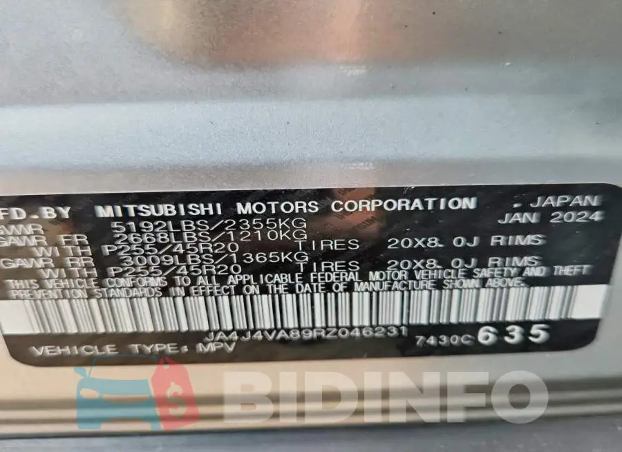 JA4J4VA89RZ046231 Photo# 12