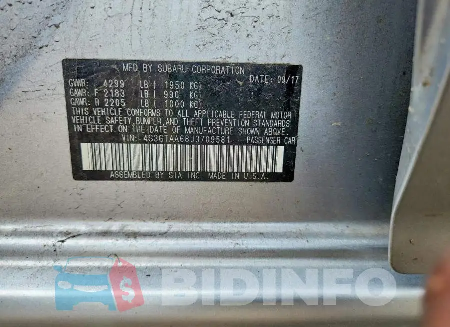 4S3GTAA68J3709581 Photo# 12