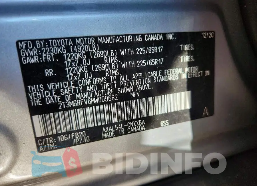 2T3M6RFV6MW009682 Photo# 14