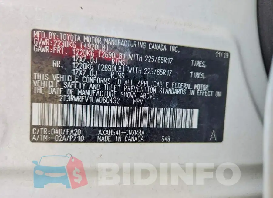 2T3RWRFV1LW060432 Photo# 14