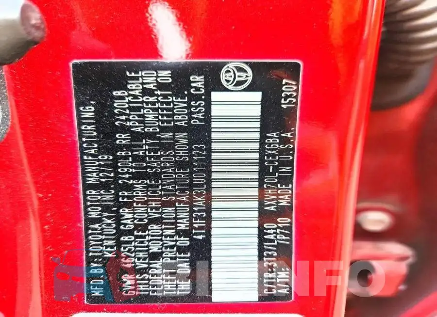 4T1F31AK3LU011123 Photo# 12