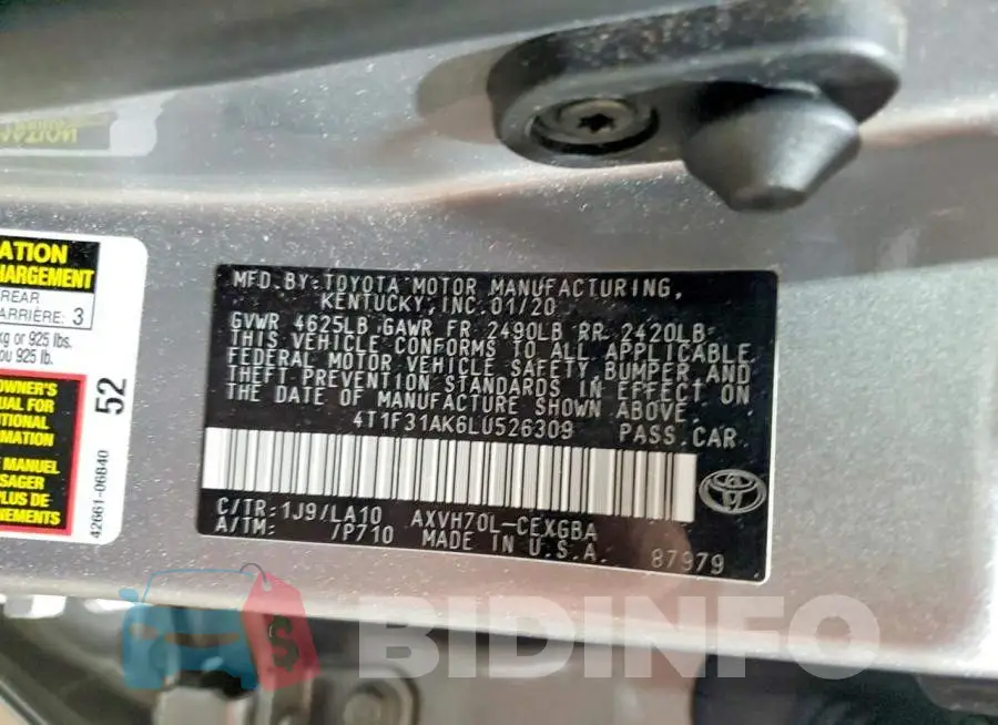 4T1F31AK6LU526309 Photo# 12