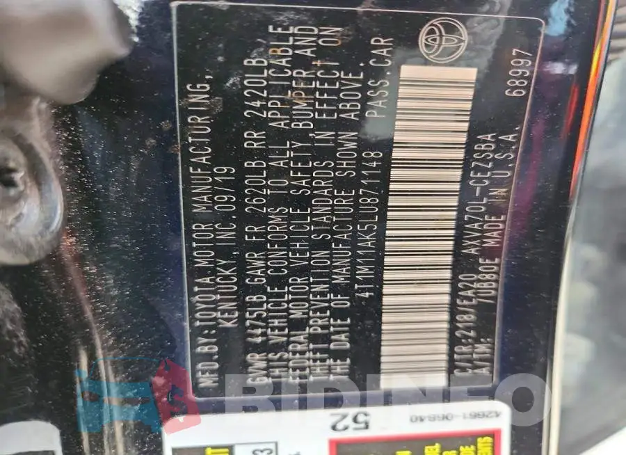 4T1M11AK5LU871148 Photo# 12