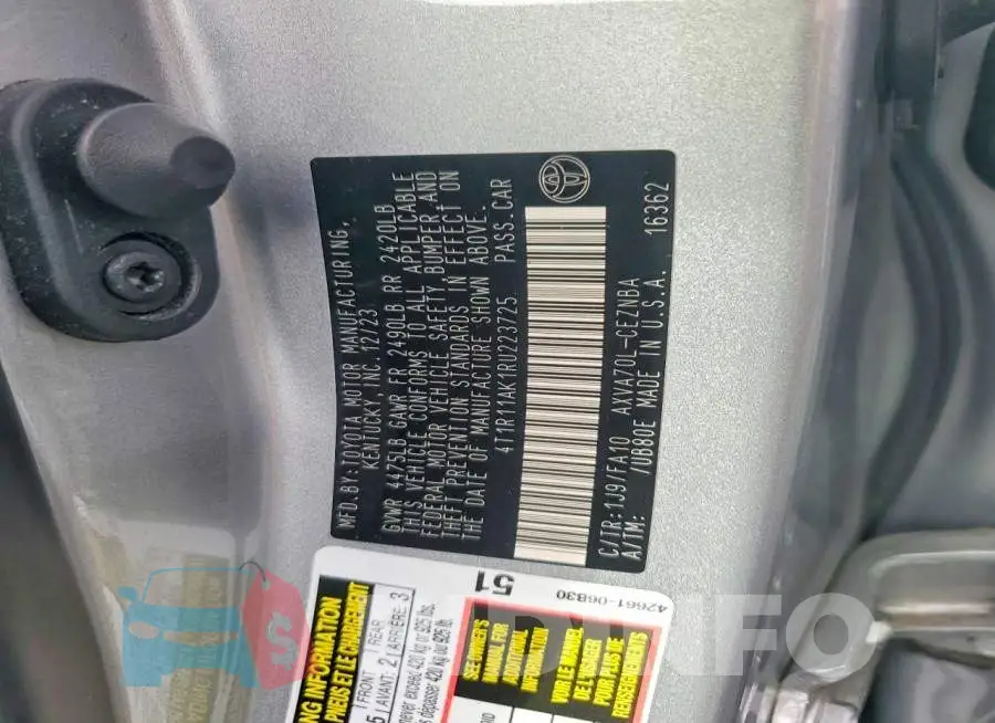 4T1R11AK1RU223725 Photo# 12
