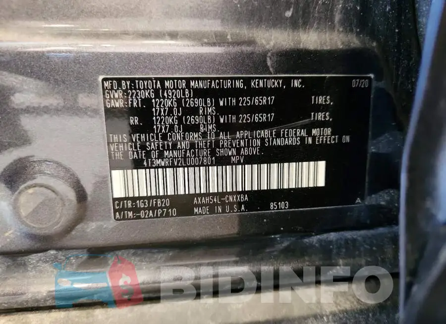 4T3MWRFV2LU007801 Photo# 14