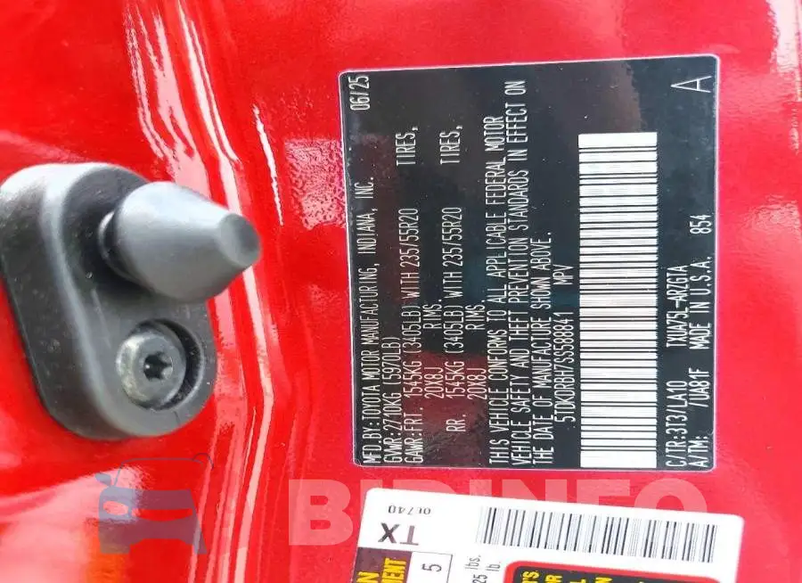 5TDKDRBH7SS588841 Photo# 13