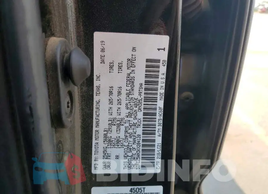 5TFCZ5AN3KX204120 Photo# 12