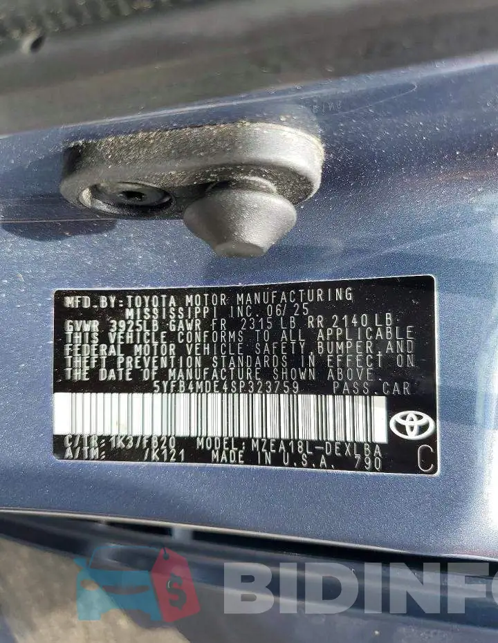 5YFB4MDE4SP323759 Photo# 12