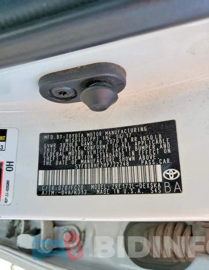 5YFBURHE2HP722248 Photo# 13