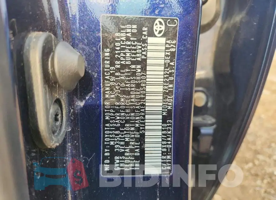 5YFEPRAE2LP058007 Photo# 12