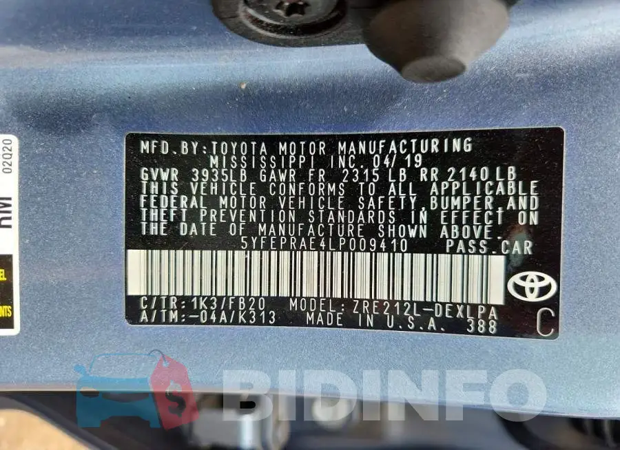 5YFEPRAE4LP009410 Photo# 13