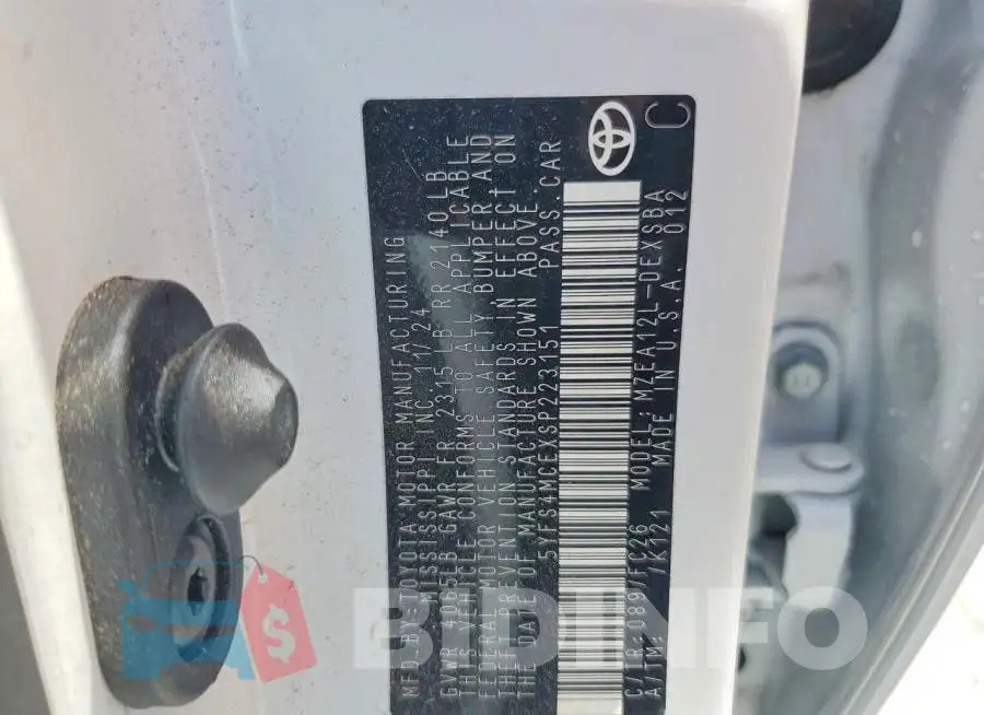 5YFS4MCEXSP223151 Photo# 13