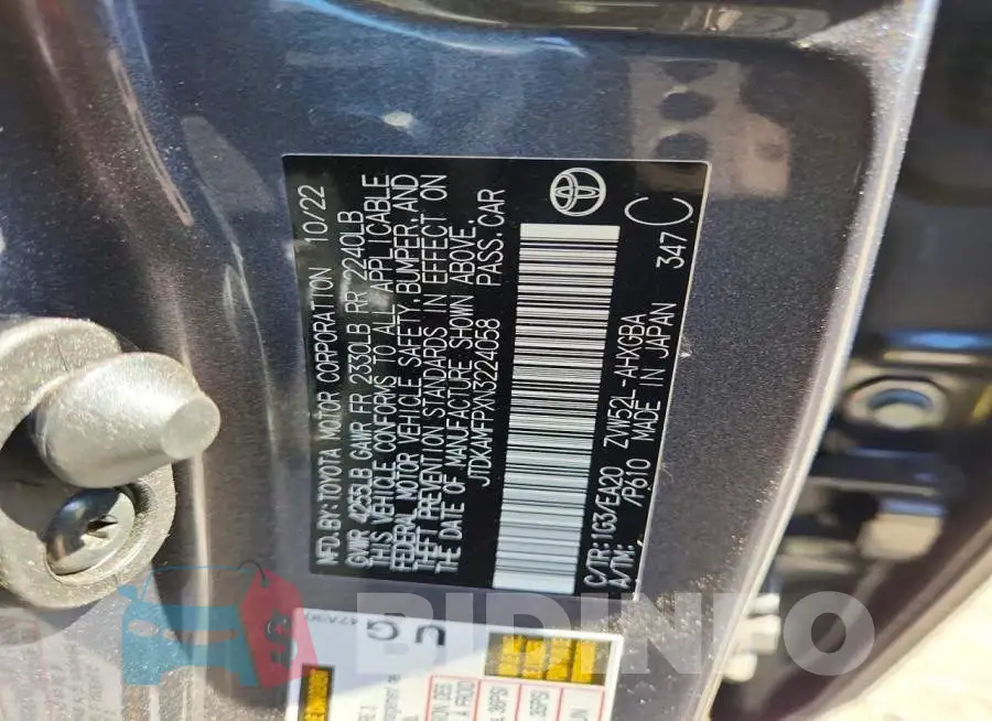JTDKAMFPXN3224058 Photo# 12
