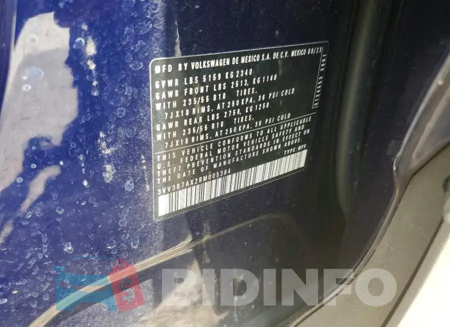 3VV3B7AX2RM005384 Photo# 12
